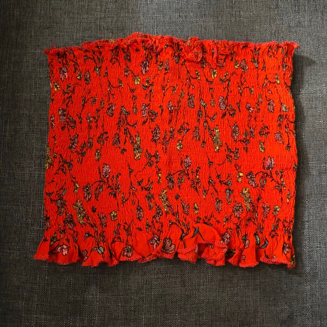 Red Smocked Top on Carousell