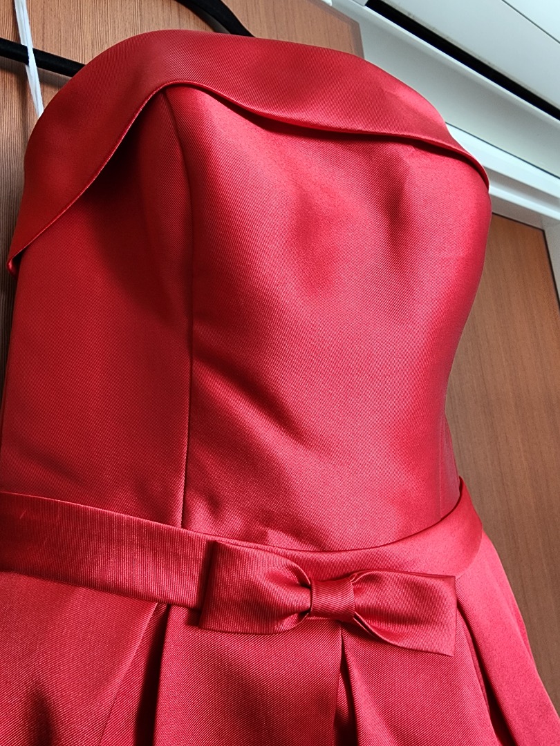 Red Wine Color Wedding Ballroom Evening Gown, Women's Fashion, Dresses