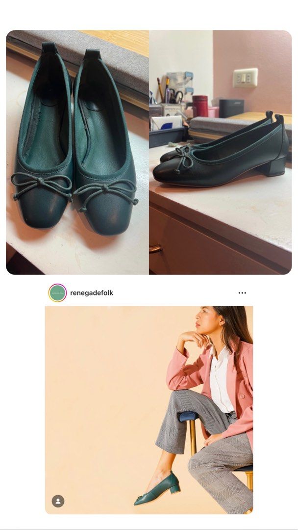 Renegade Folk Upbeat Heels (Category: Heels) located in Quezon City. Submitted by sr_1521 (Listing ID 1247901031, Image 1). Description: ballet core size 6 emerald green .