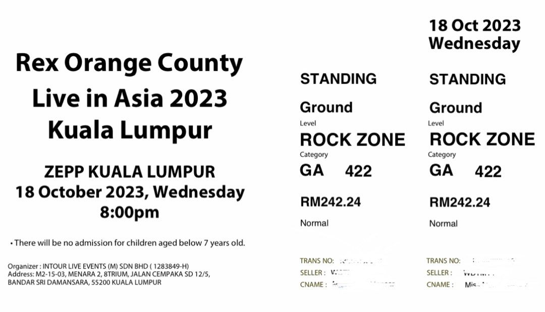 Rex Orange County in KL (Rock Zone) 1x, Tickets & Vouchers, Event Tickets on Carousell