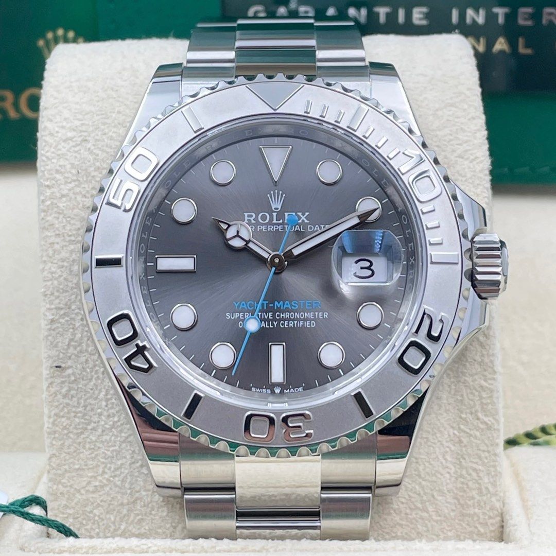 Yachtmaster rhodium 40mm discount
