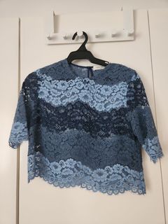 Sandro blue lace top