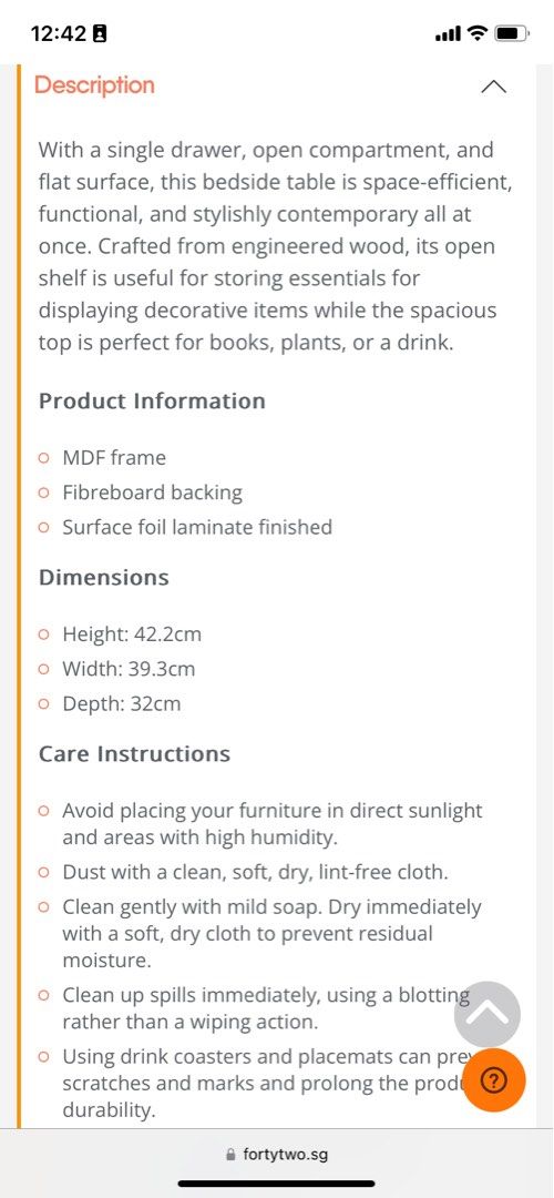 Side table (Category: Tables & Sets) located in Singapore. Submitted by leylak1 (Listing ID 1247939513, Image 2). Description: .