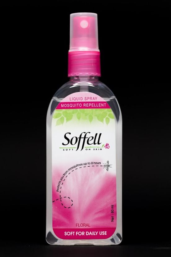 SOFFELL FLORAL Scented Mosquito Repellent 80 ML (Contains DEET + NEA