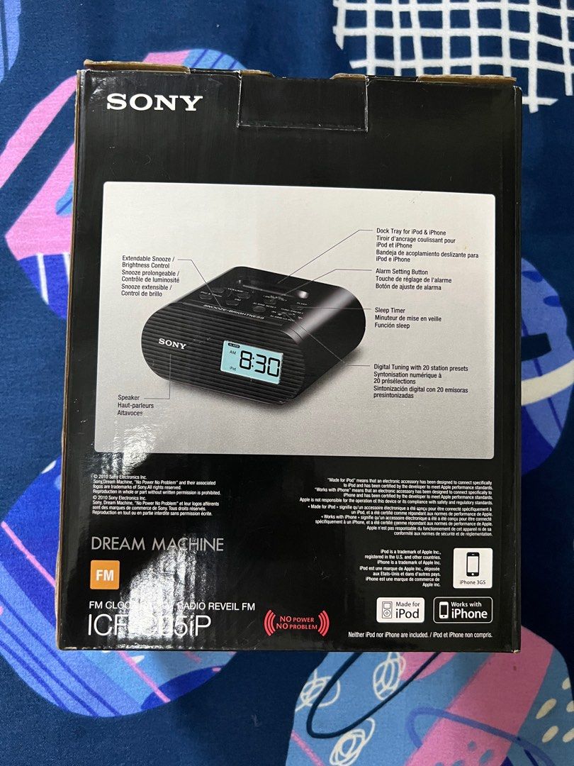 Sony Dream Machine ICFC05iP digital clock radio, Audio, Portable Music