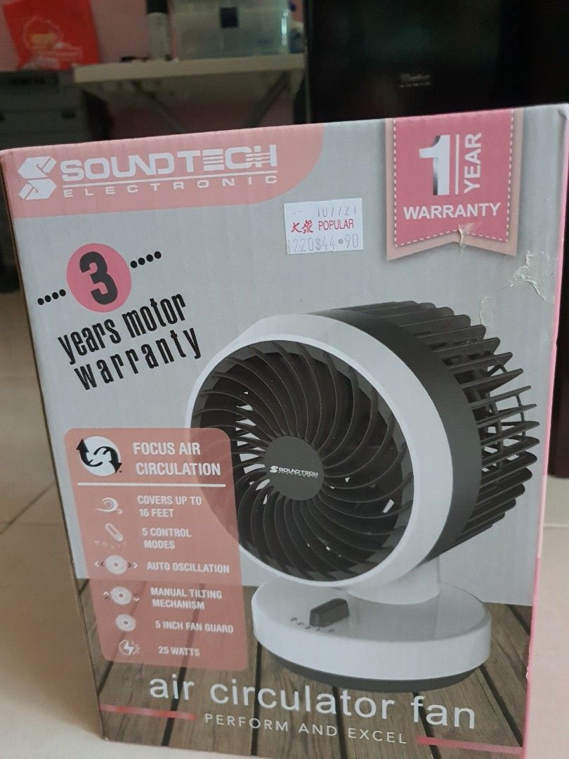 Soundtech Air circulation fan 8', Furniture & Home Living, Lighting