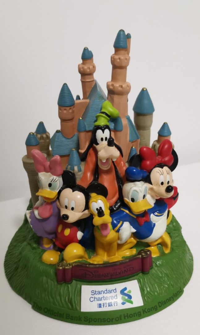 Standard Chartered Hong Kong Disneyland Savings Coin Bank featuring