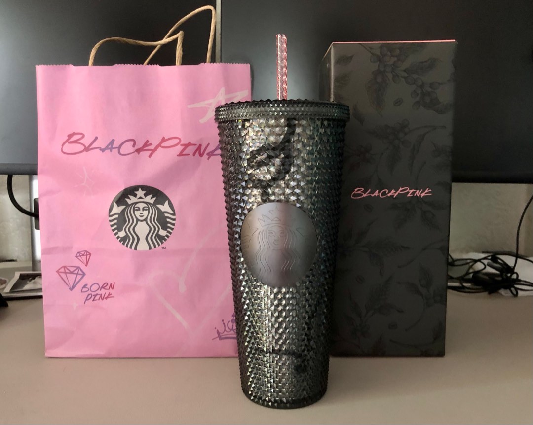 Starbucks Blackpink Tumbler, Furniture & Home Living, Kitchenware