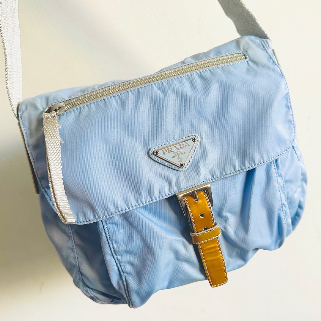 Baby blue deals prada bag