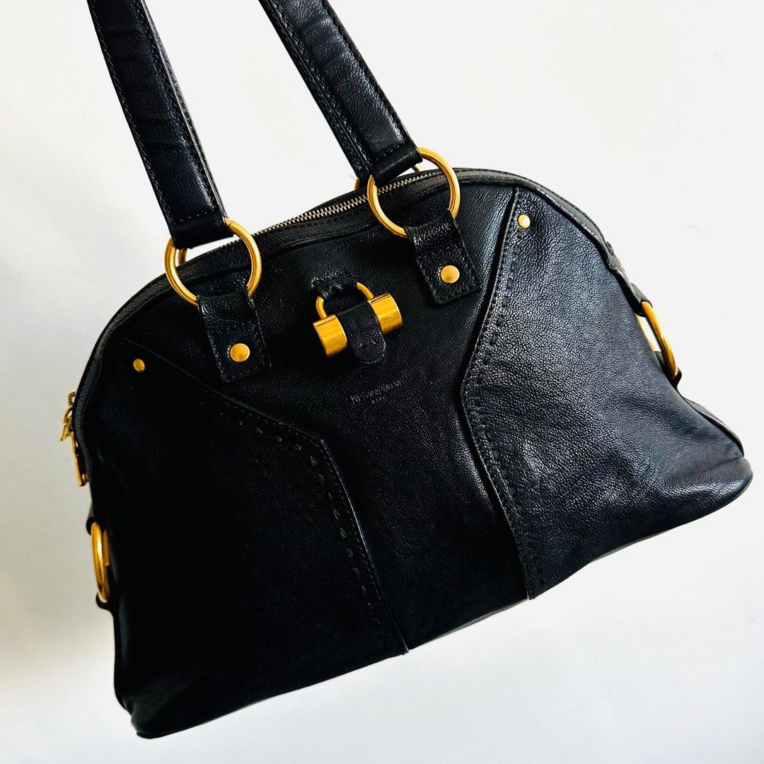 Yves Saint Laurent Black Leather Y-Ligne Flap Shoulder Bag Yves Saint  Laurent | TLC