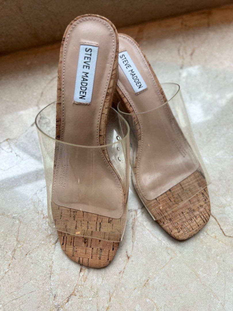 Steve madden 2024 clear strap wedges