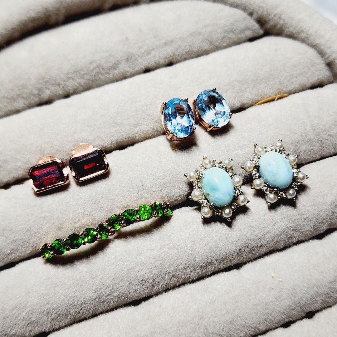 Stone by A Garnet Topaz Diopside Larimar Crystal Gemstone
