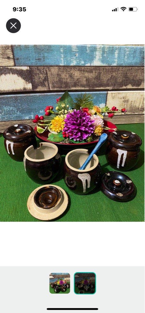stoneware mini condiments jar (Category: Other Kitchenware & Tableware) located in Quezon City. Submitted by lanqcqc (Listing ID 1248020425, Image 2). Description: D 6cm; H 7cm; 175 take all sample spoon NOT included japan surplus / pre-loved; as is manage your expectations/ please NO TO maselan or choosy 1 to 2 days reservation only❗️ MOP: gcash / Union bank (pls. add 1% in sending thru kiosk - convenience fee) ❌COD ❌meet up 📣lalamove & grab sa