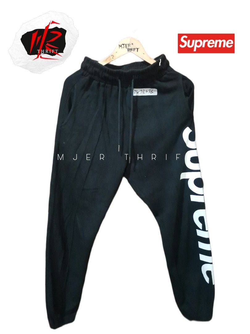 SUPREME JOGGER BLACK Men s Fashion Bottoms Joggers on Carousell