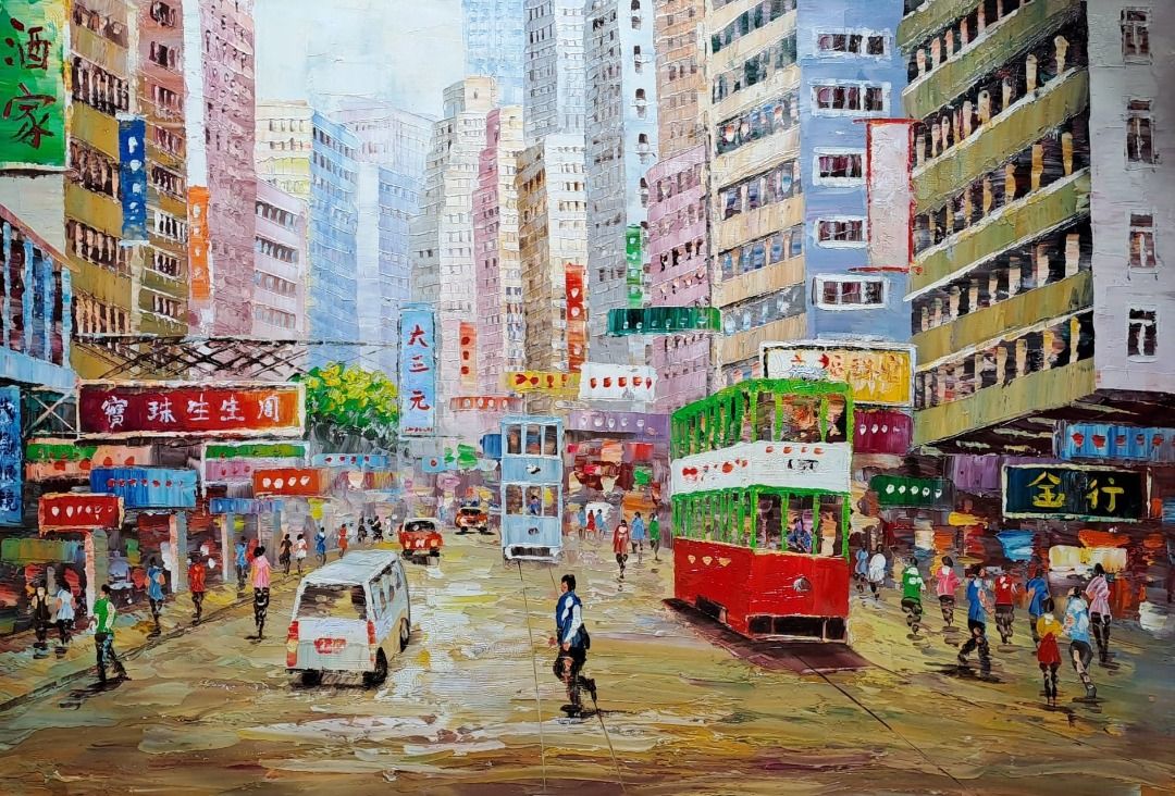 mr 版画  香港の九龍　-街歩き-
