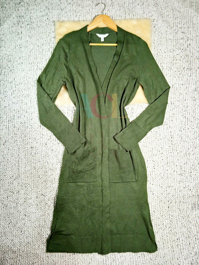 Time and Tru Open Front Duster Cardigan for Women with flaws