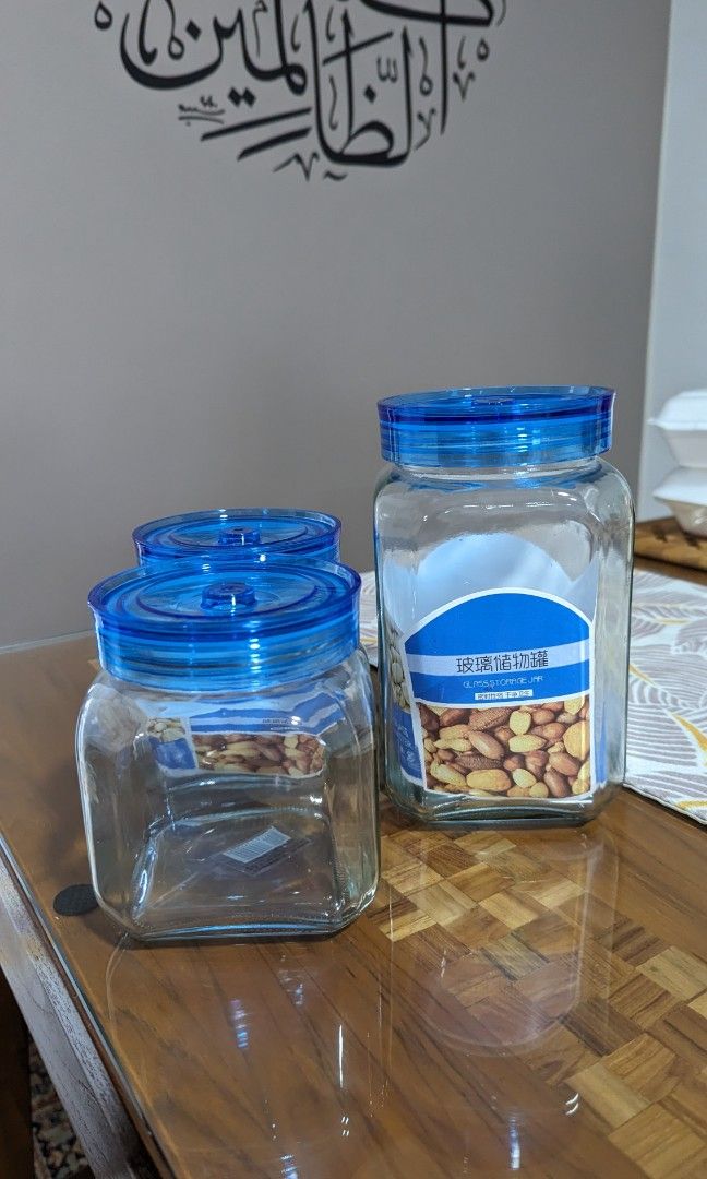 2 Pcs Airtight Jars With Airtight Lids Glass Terrarium Small