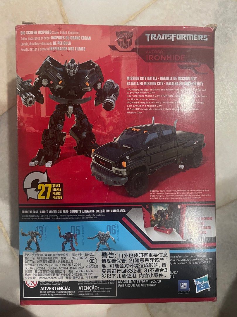 TRANSFORMERS STUDIO SERIES 14 IRONHIDE Hobbies Toys Toys