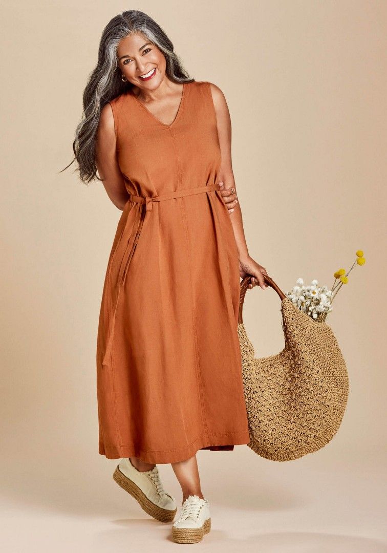 rainbow linen dress Fantasy Dress in Rainbow – Serafina main image 1