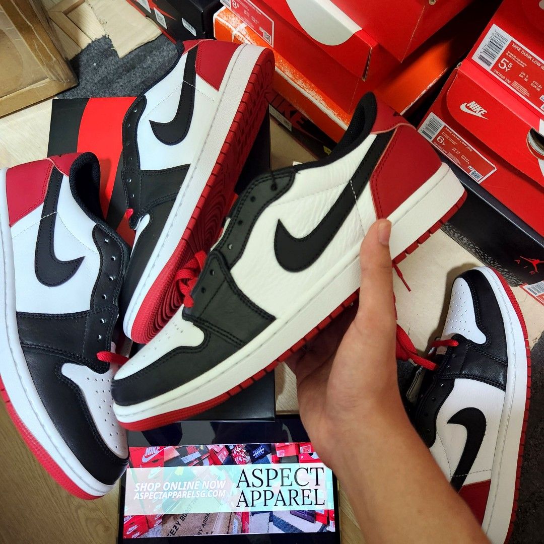 [US 7-13] Air Jordan 1 Low OG Black Toe CZ0790-106