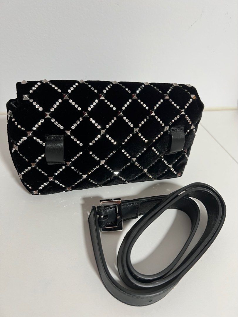 Valentino Black Belt Bag Luxury Bags Wallets on Carousell