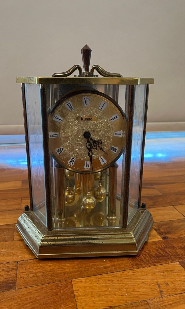 Vintage Kundo Quartz Pendulum Carriage Anniversary Clock on Carousell