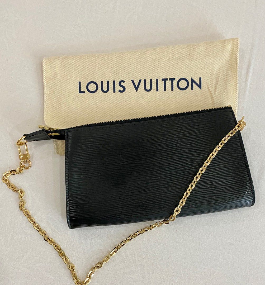 Authentic Vtg. LOUIS VUITTON Pochette EPI Leather Chain Sling, Women's  Fashion, Bags & Wallets, Purses & Pouches on Carousell
