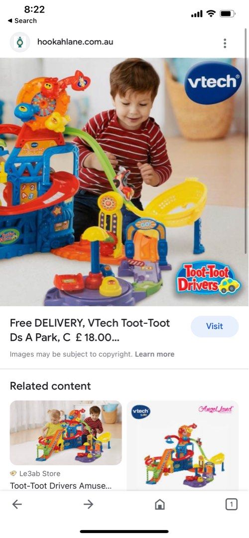 Vtech Toot toot driver Amusement Park Toy Car and track