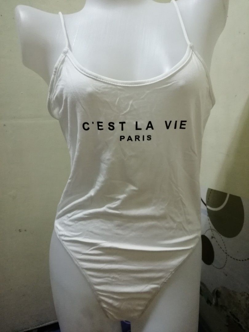 White bodysuit / ivana swimsuit / one piece swimsuit, Women’s Fashion