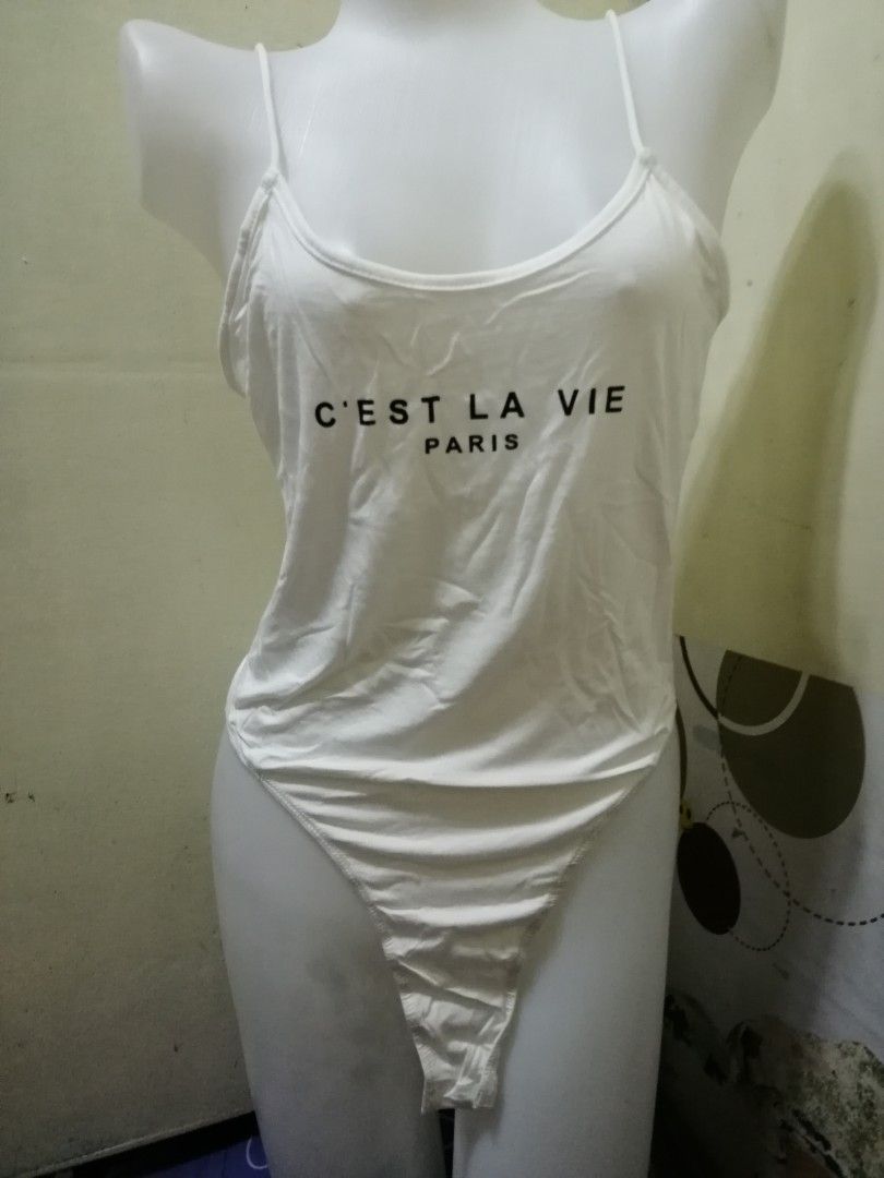 White bodysuit / ivana swimsuit / one piece swimsuit, Women’s Fashion