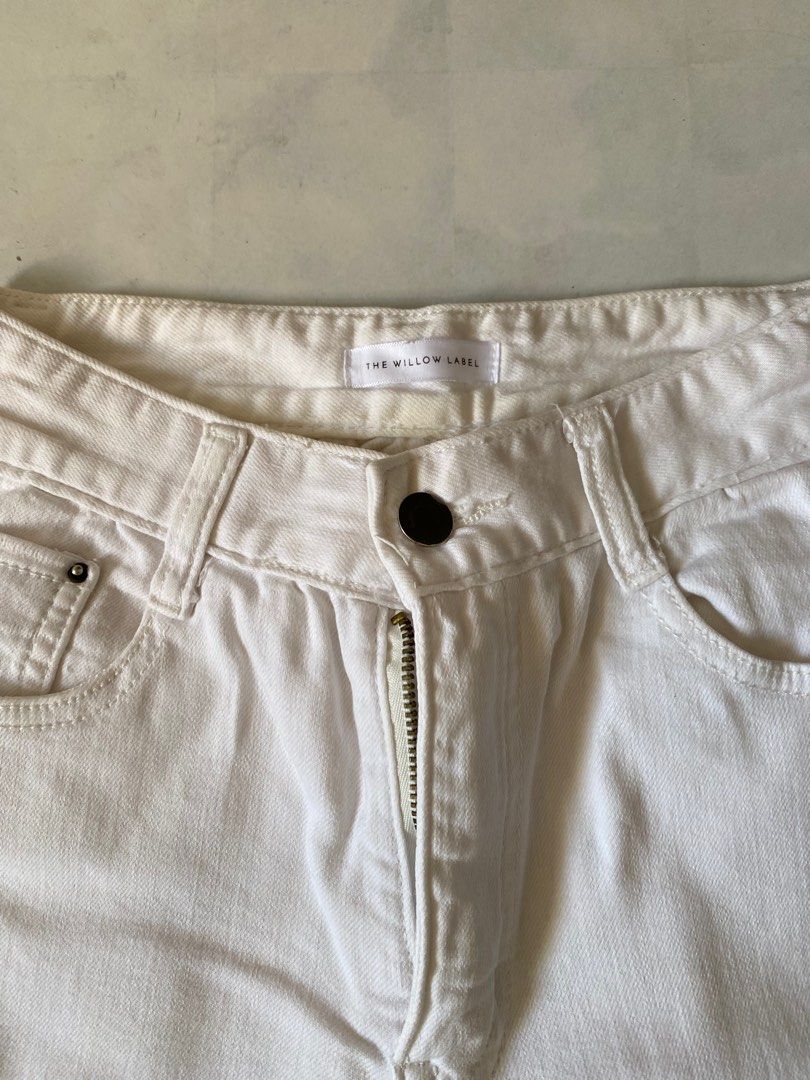 White jeans frayed hotsell