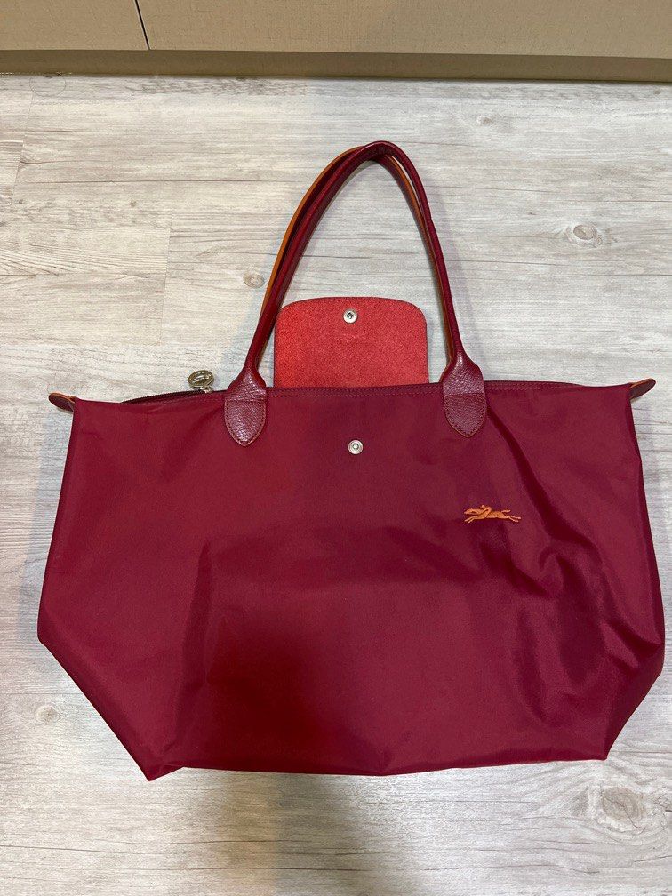 Authentic Wine Red Longchamp Tote Bag