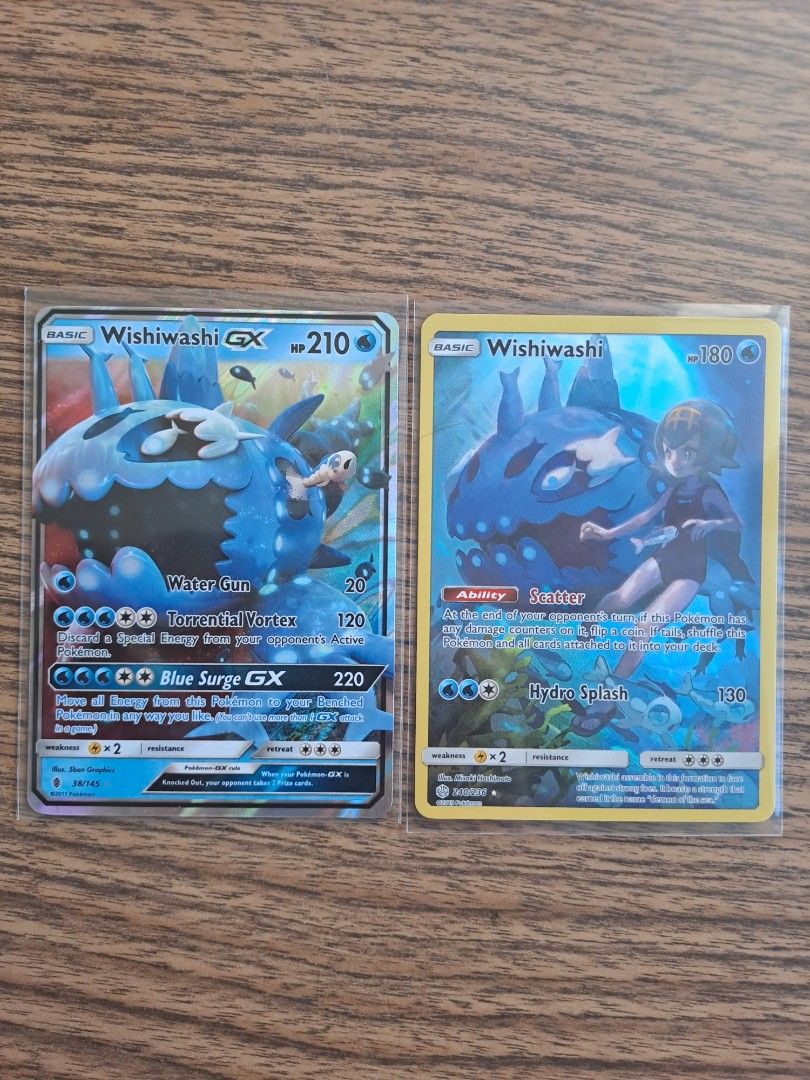 Wishiwashi GX Cosmic Eclipse Pokemon Cards, Hobbies & Toys, Toys & Games on  Carousell