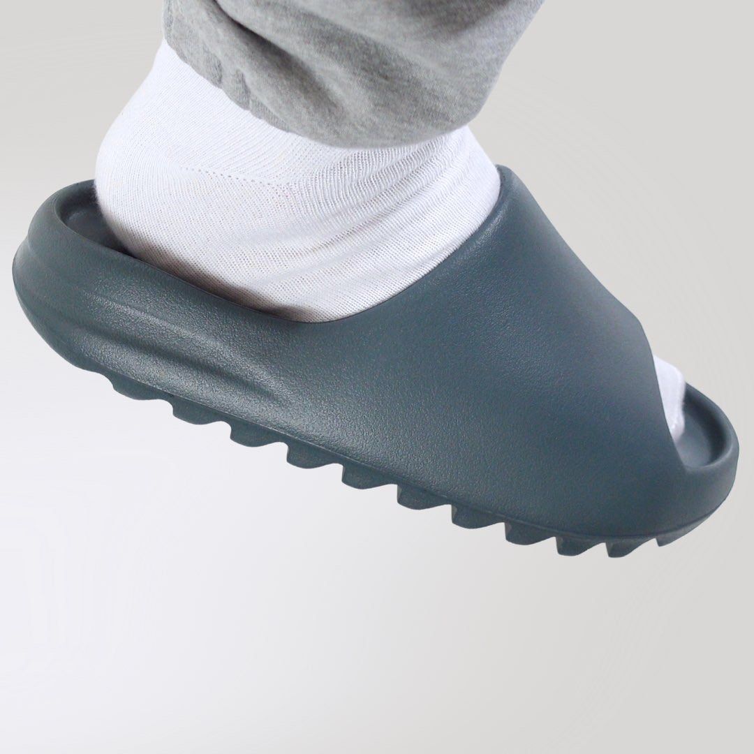 Yeezy Slides Slate Marine, Men's Fashion, Footwear, Sneakers on Carousell