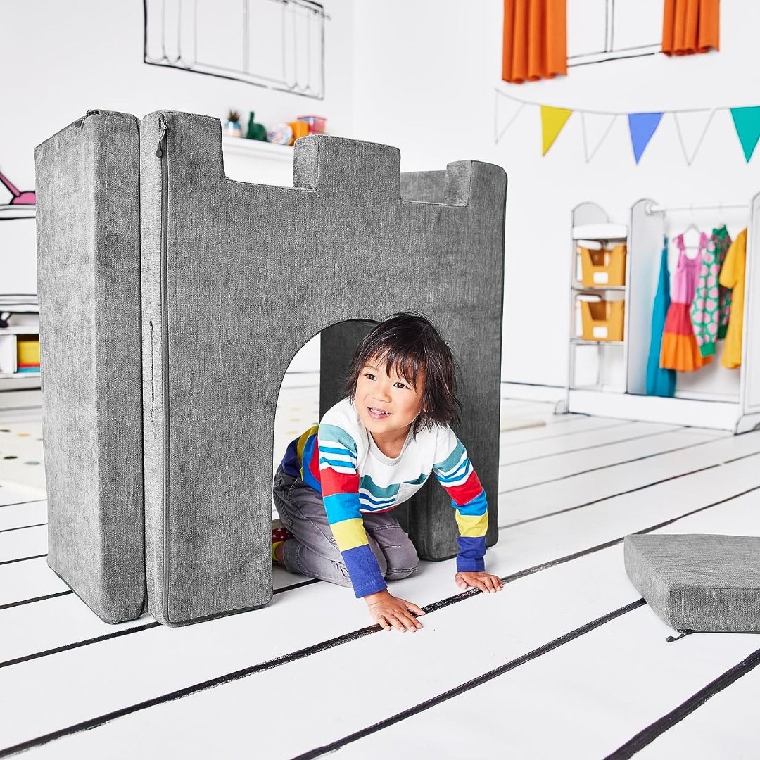 Yourigami Kids and Toddler Play Castle Playroom Couch Add On Set
