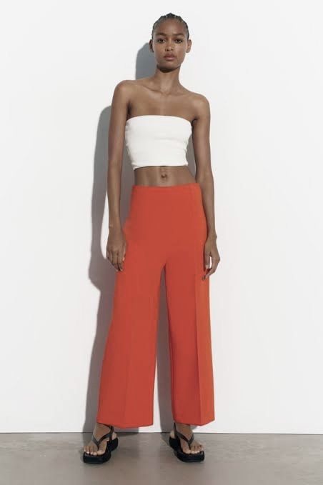 100% linen culotte pants - Woman | MANGO OUTLET Suriname