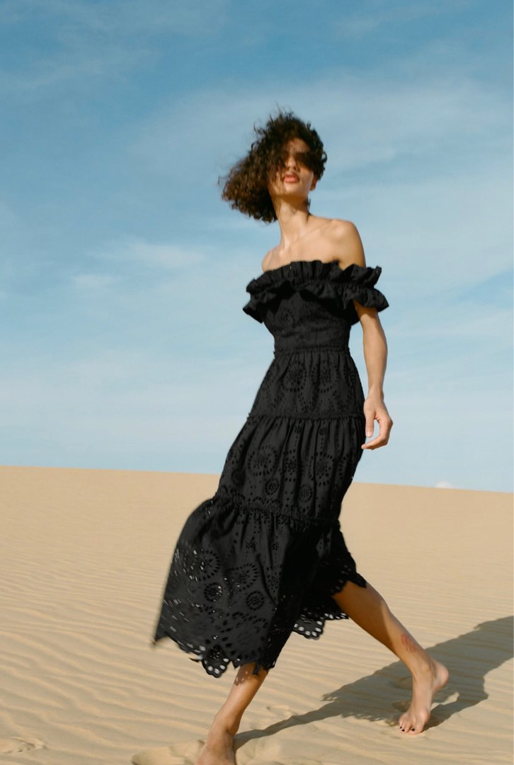 Embroidered midi hotsell dress zara