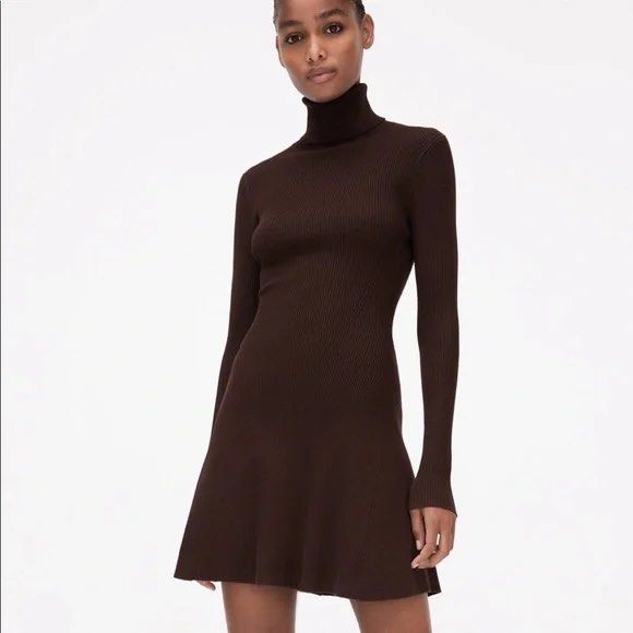 Zara high collar knit dress clearance