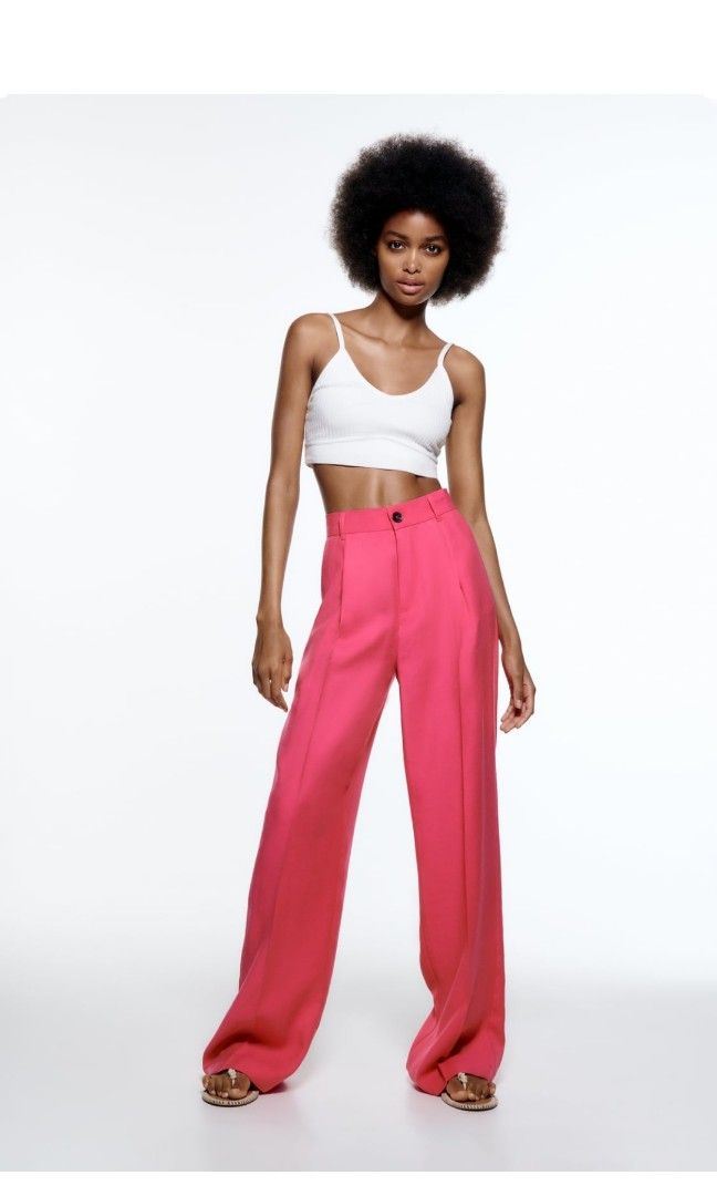 Buy Pink Trousers & Pants for Women by Cover Story Online | Ajio.com