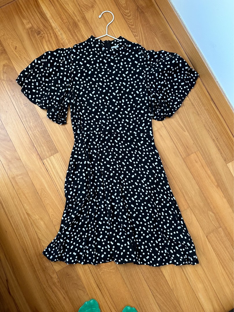 polka dot maxi dress zara
