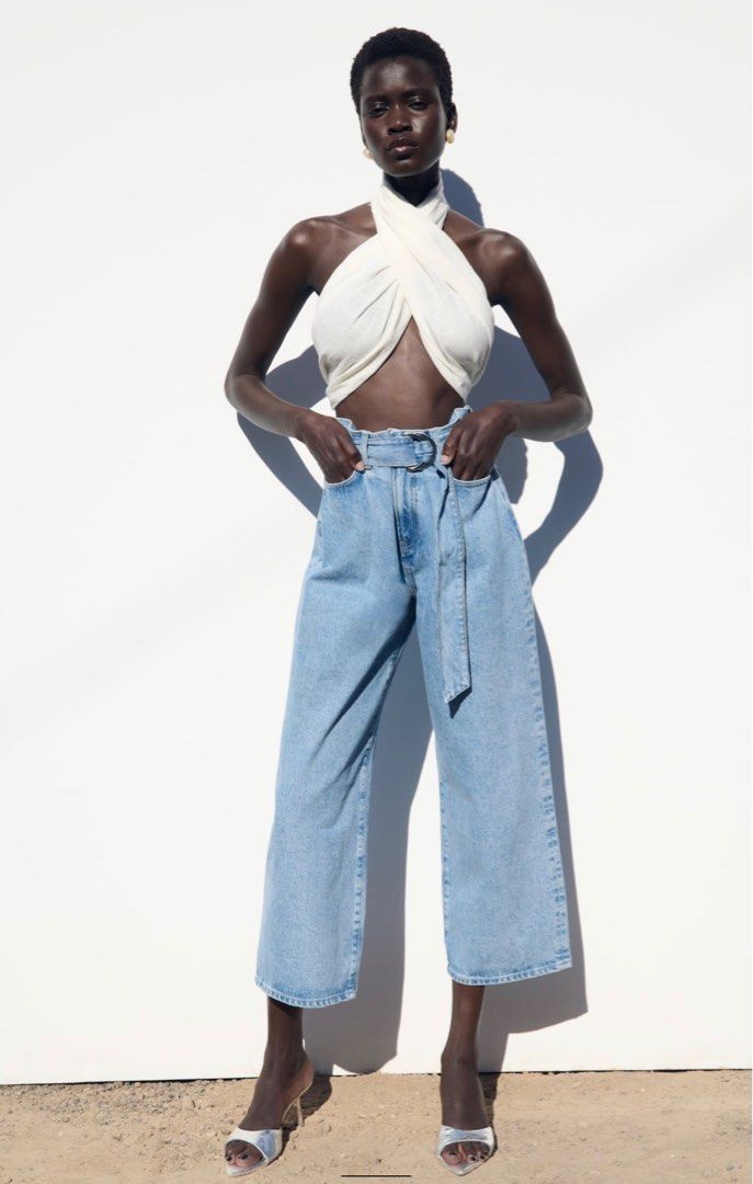 Jeans culotte high rise zara cheap