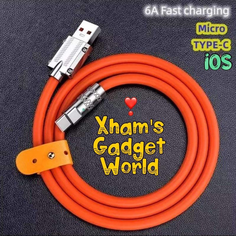 Zinc Alloy FAST charging cable for MICRO, typeC and light-ning (Category: Chargers & Cables) located in Manila. Submitted by sxam0512 (Listing ID 1247973848, Image 2). Description: Supports VOOC , SuperVOOC , Dart , Dual Engine Fast Charge and Supercharge. Must be paired with Original Adapter. 1. Fast Charging Cable 2. Product Color:Blue,White,Orange,Yellow,Black,Red,Light Blue 3. Product Type:Micro USB,Type-C,iOS 4. Cable Length:1M 5. Support Fa