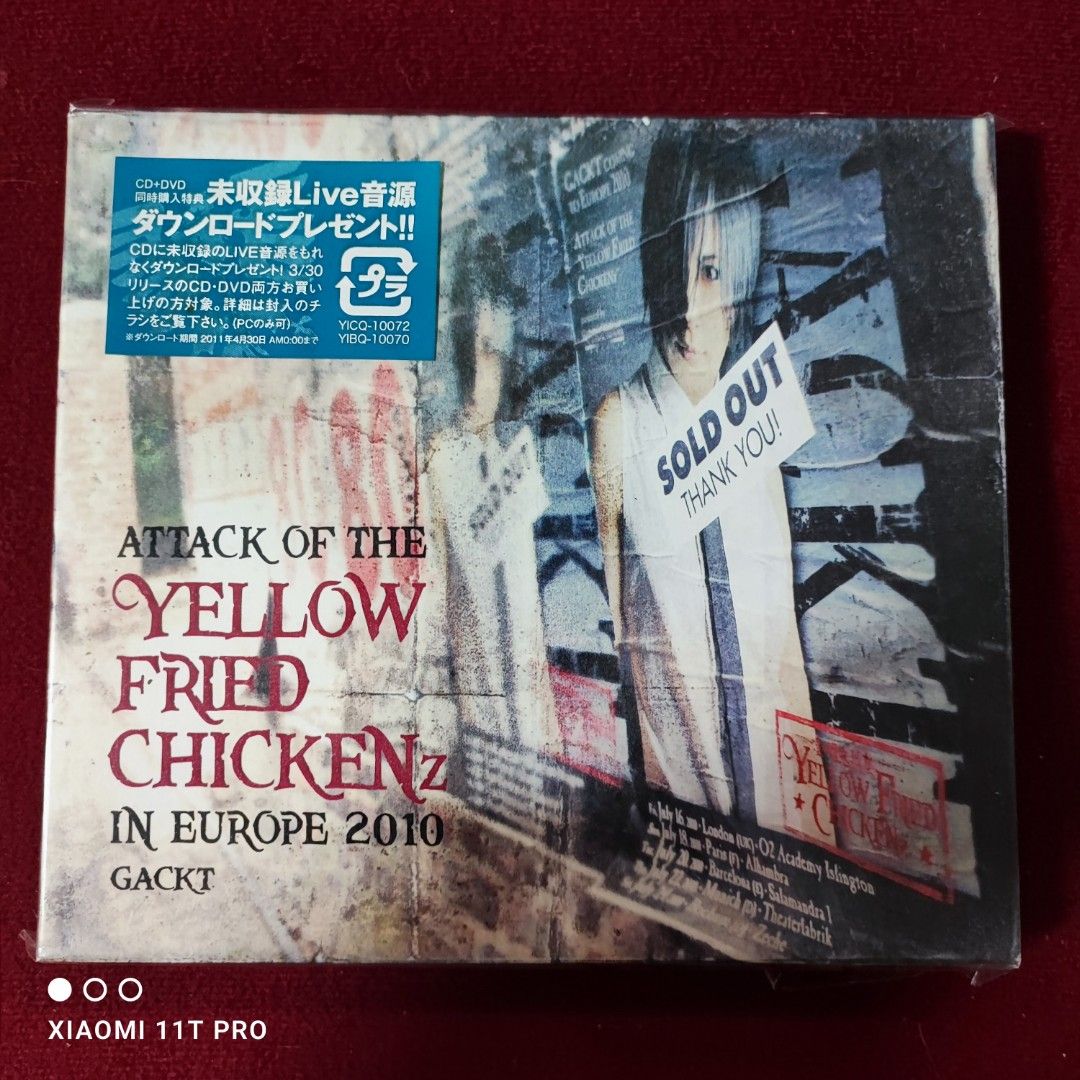 100%new 日本影音限定版Gackt - Attack Of The Yellow Fried Chickenz in Europe 2010  CD+DVD (Japan Version) #brand new 罕有全新未開