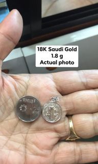 18K Saudi White Gold St. Benedict Pendant◾Last stock‼️