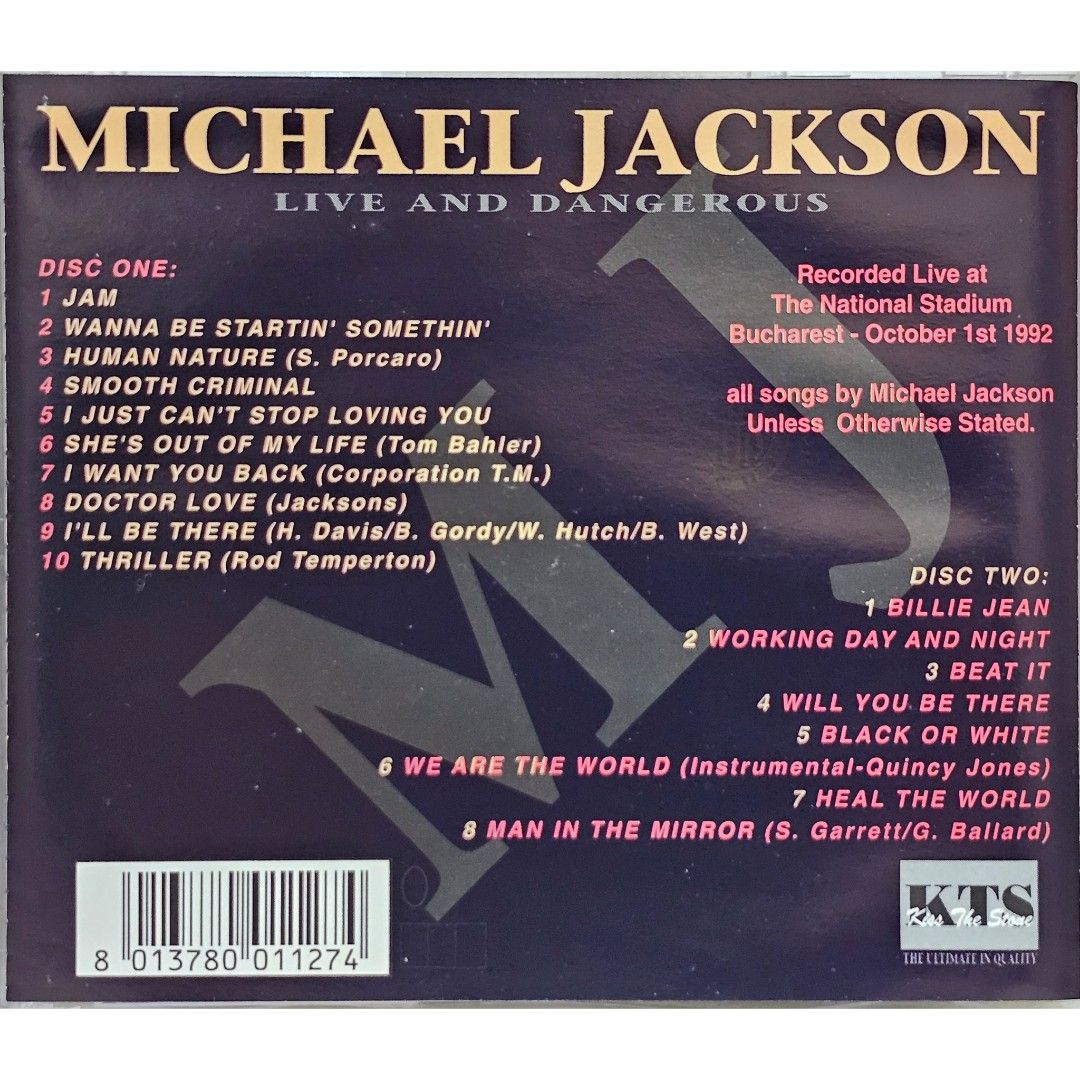 2CD | Michael Jackson Name of CD 唱片名稱 : Michael Jackson Live and ...