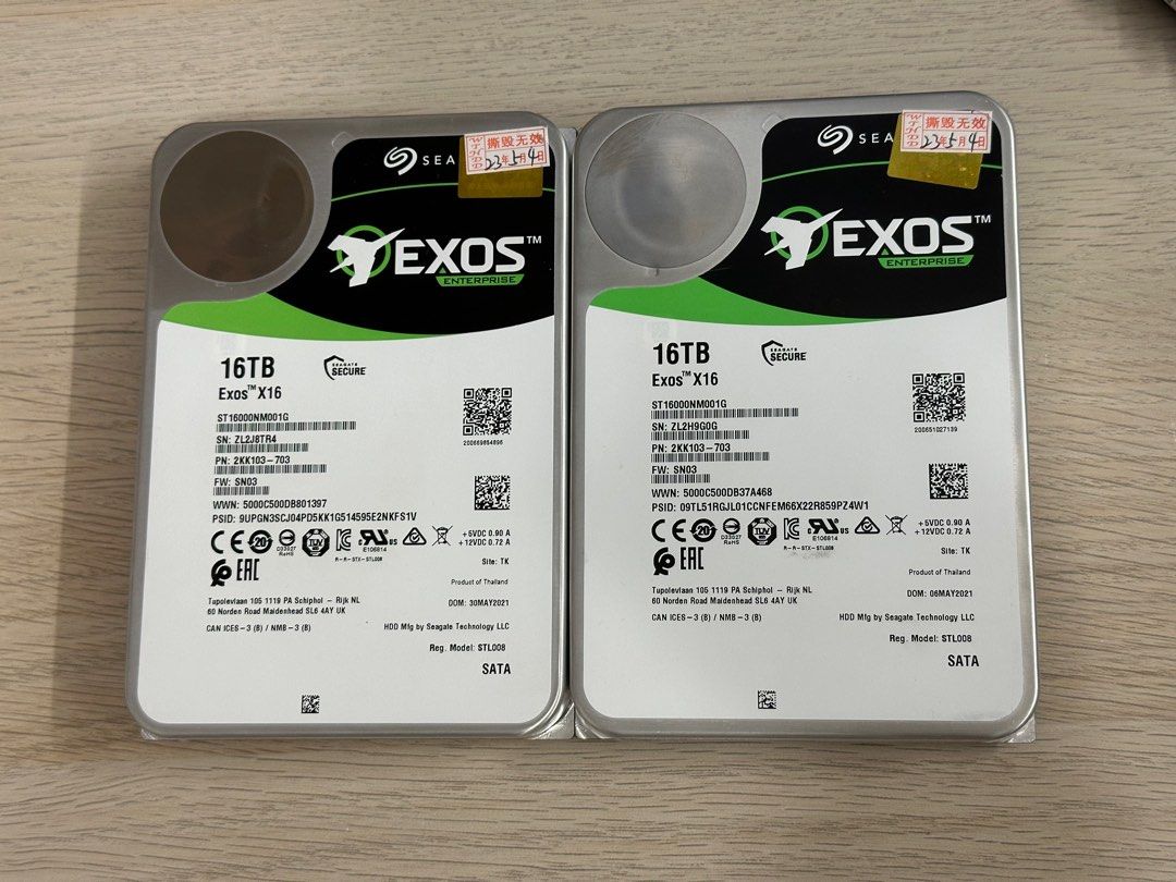 Seagate HDD Exos x16 12TB 未使用 未開封-