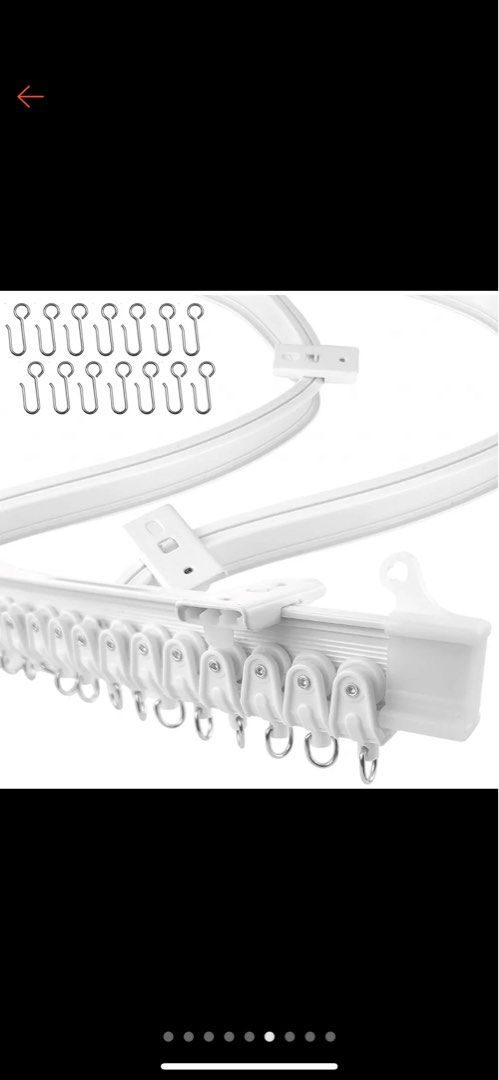 3M Curved Curtain Track Rail Top Clamping Flexible Ceiling Mounted