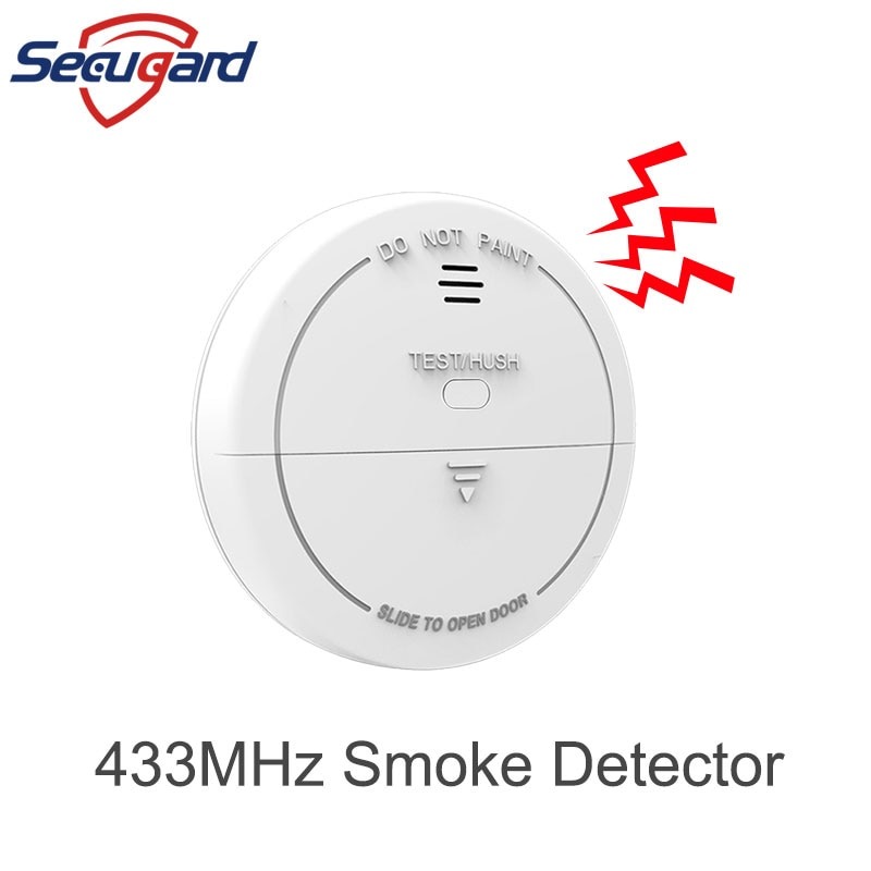 433MHz Smoke Detector Wireless Fire Sensor 80db Sound Alarm Smokehouse ...