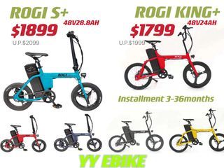 🔥48v 28.8/24ah ROGI S+/King+EBIKE | LTA Approved and EN15194:2017 Certified PAB | YYEBIKE Brand