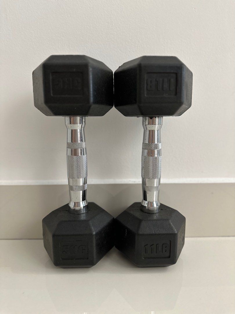 5kg x 2 Hexagon Dumbbells Sports Equipment Exercise Fitness